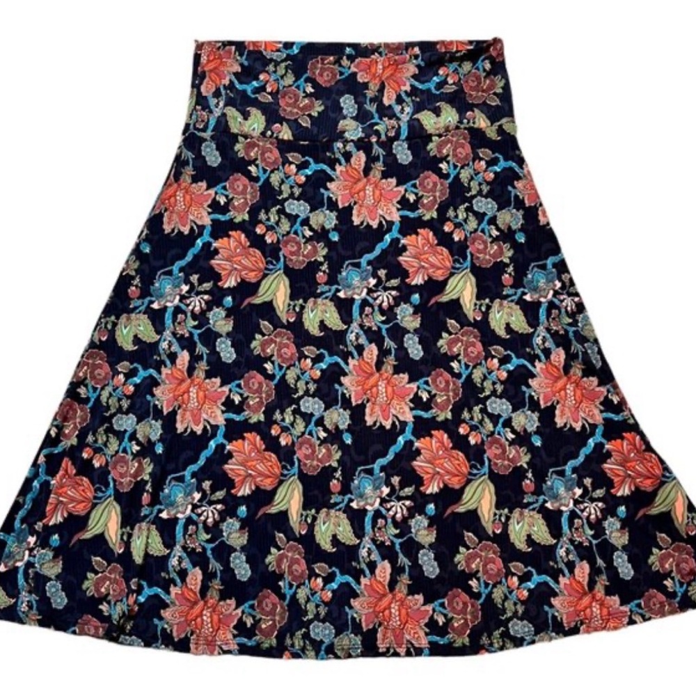 LuLaRoe Floral Azure skirt size XS